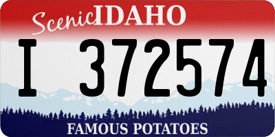 ID license plate I372574