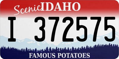 ID license plate I372575