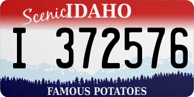 ID license plate I372576