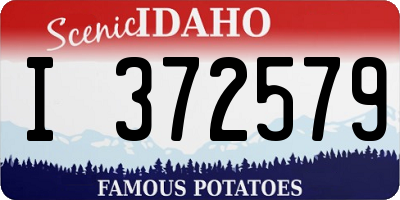 ID license plate I372579