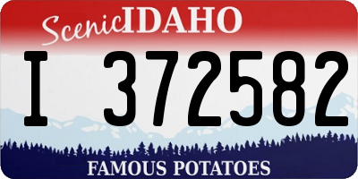 ID license plate I372582