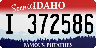 ID license plate I372586