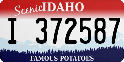 ID license plate I372587