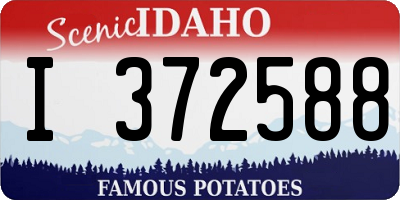 ID license plate I372588