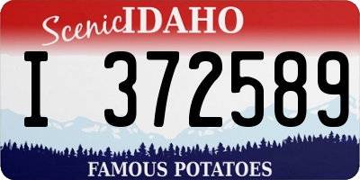 ID license plate I372589