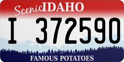 ID license plate I372590