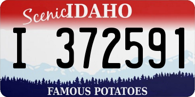 ID license plate I372591