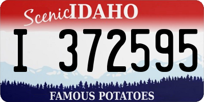 ID license plate I372595