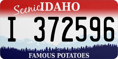 ID license plate I372596