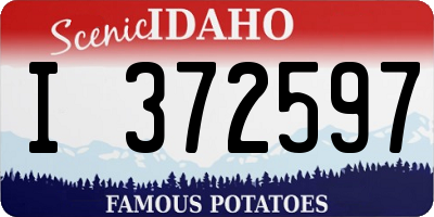 ID license plate I372597