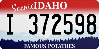 ID license plate I372598