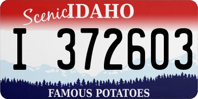 ID license plate I372603