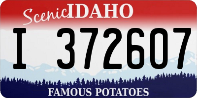 ID license plate I372607