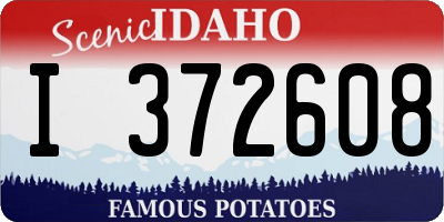 ID license plate I372608