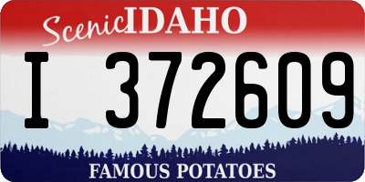 ID license plate I372609