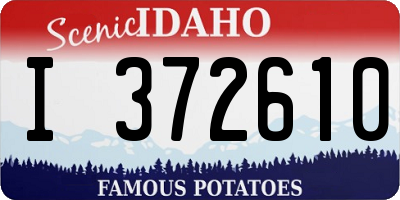 ID license plate I372610