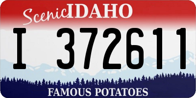 ID license plate I372611