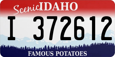 ID license plate I372612