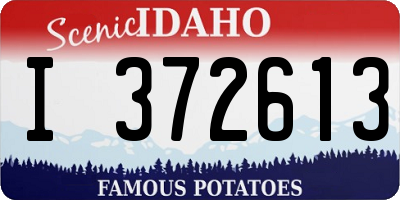 ID license plate I372613