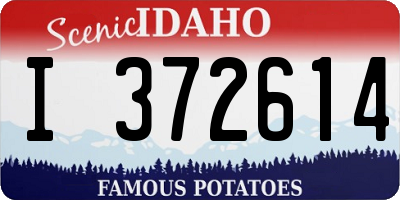 ID license plate I372614