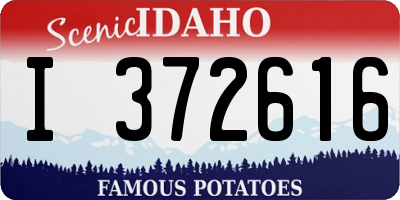 ID license plate I372616