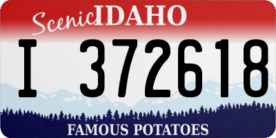 ID license plate I372618