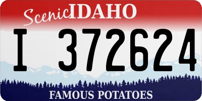 ID license plate I372624