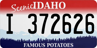 ID license plate I372626