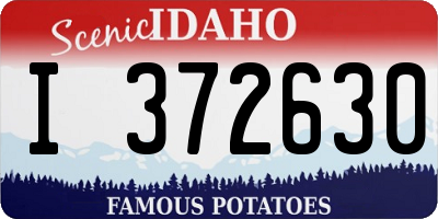 ID license plate I372630