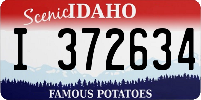 ID license plate I372634