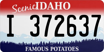 ID license plate I372637