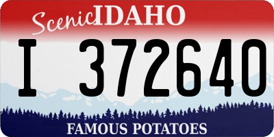 ID license plate I372640