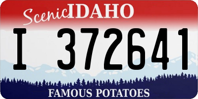 ID license plate I372641