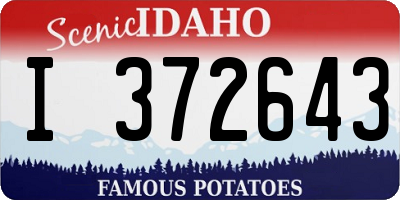 ID license plate I372643