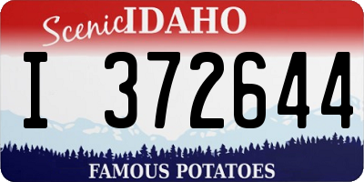 ID license plate I372644