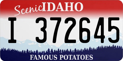 ID license plate I372645