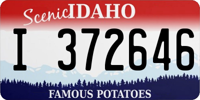 ID license plate I372646