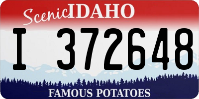 ID license plate I372648