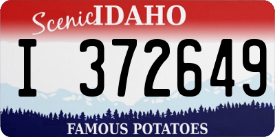 ID license plate I372649