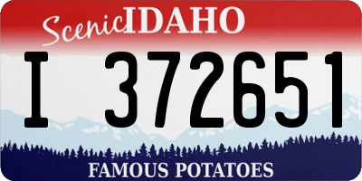 ID license plate I372651