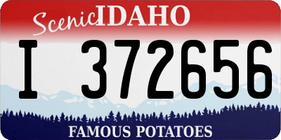 ID license plate I372656