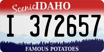ID license plate I372657