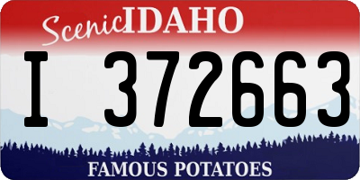 ID license plate I372663