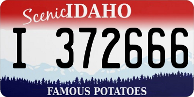 ID license plate I372666