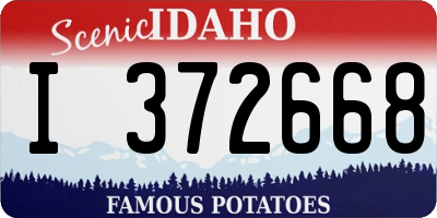 ID license plate I372668