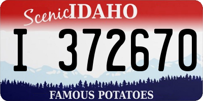 ID license plate I372670