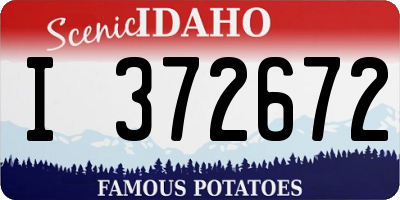 ID license plate I372672