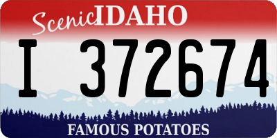 ID license plate I372674