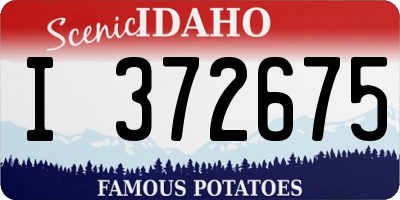 ID license plate I372675
