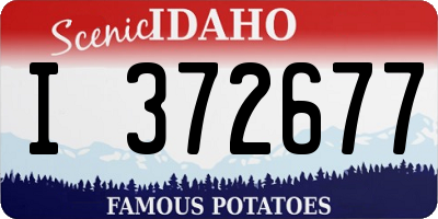 ID license plate I372677